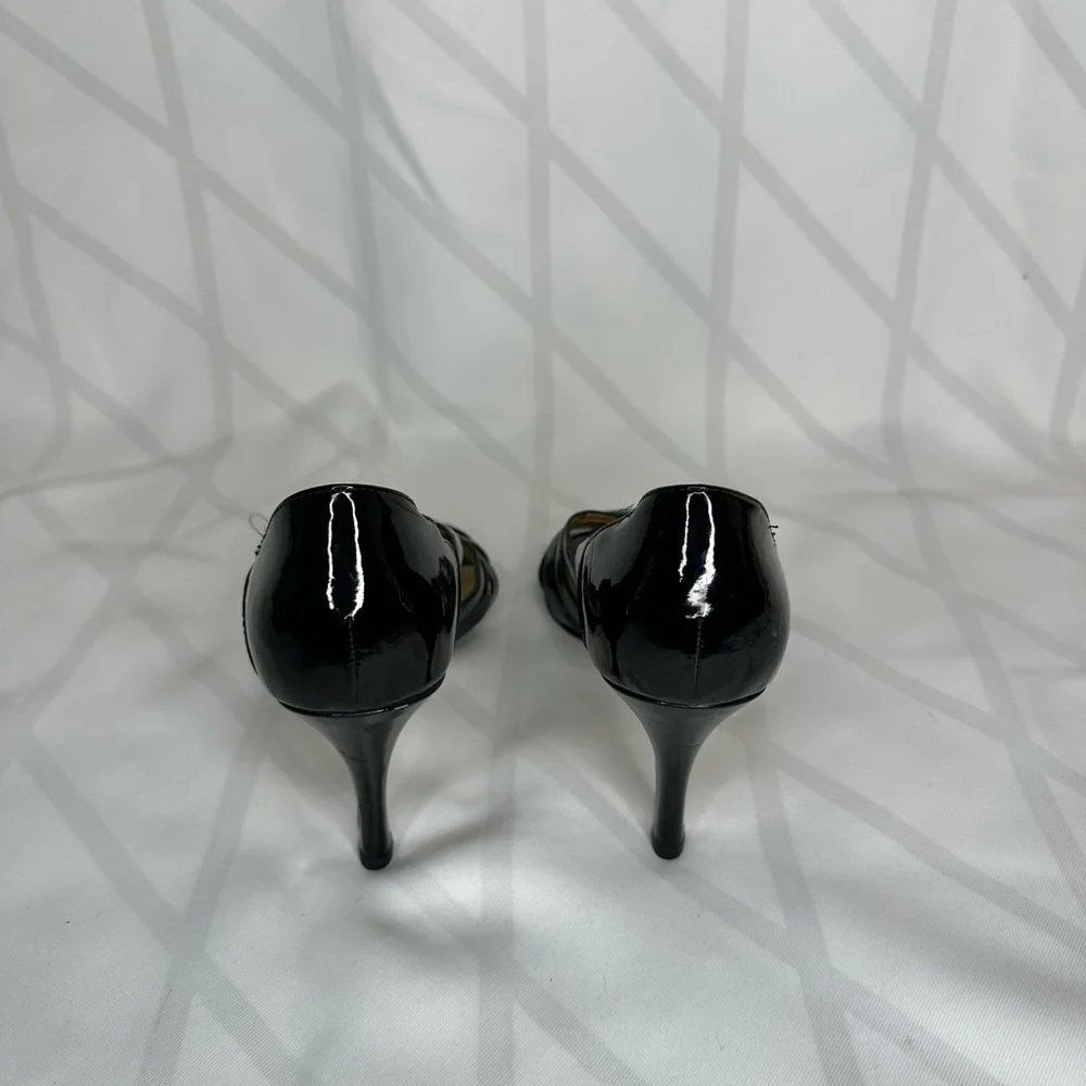 New York Transit strappy black patent leather heel size 9 - Picture 6 of 9